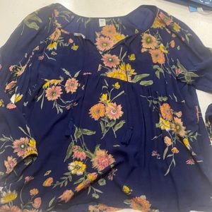 Blue floral tunic